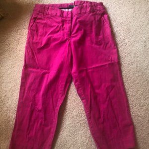 JCrew Hot Pink City Fit Capri Pants sz8